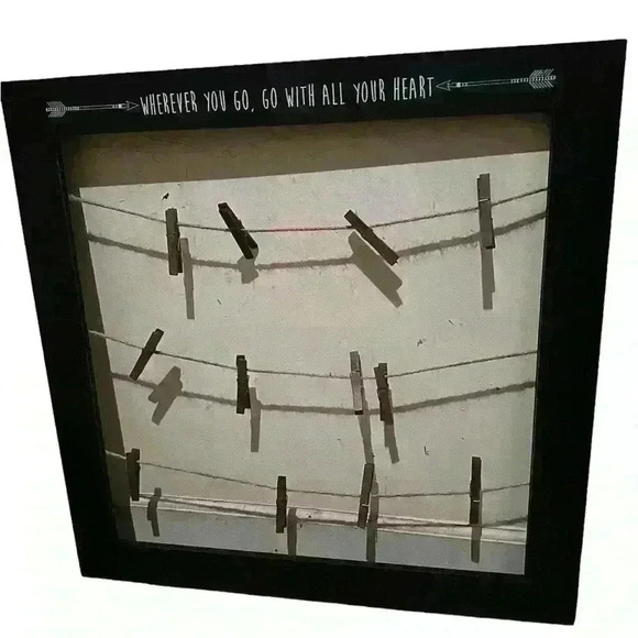 Rustic Picture Wall Display / Message Board Grid  with Clothes Pins 25x25 - Picture 1 of 1